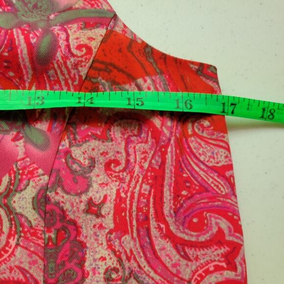 Cabi Pink & Gray Sleevless Zip Up Back Lined‎ Boho Beachy Summer Groovy Top - XS - Picture 5 of 7